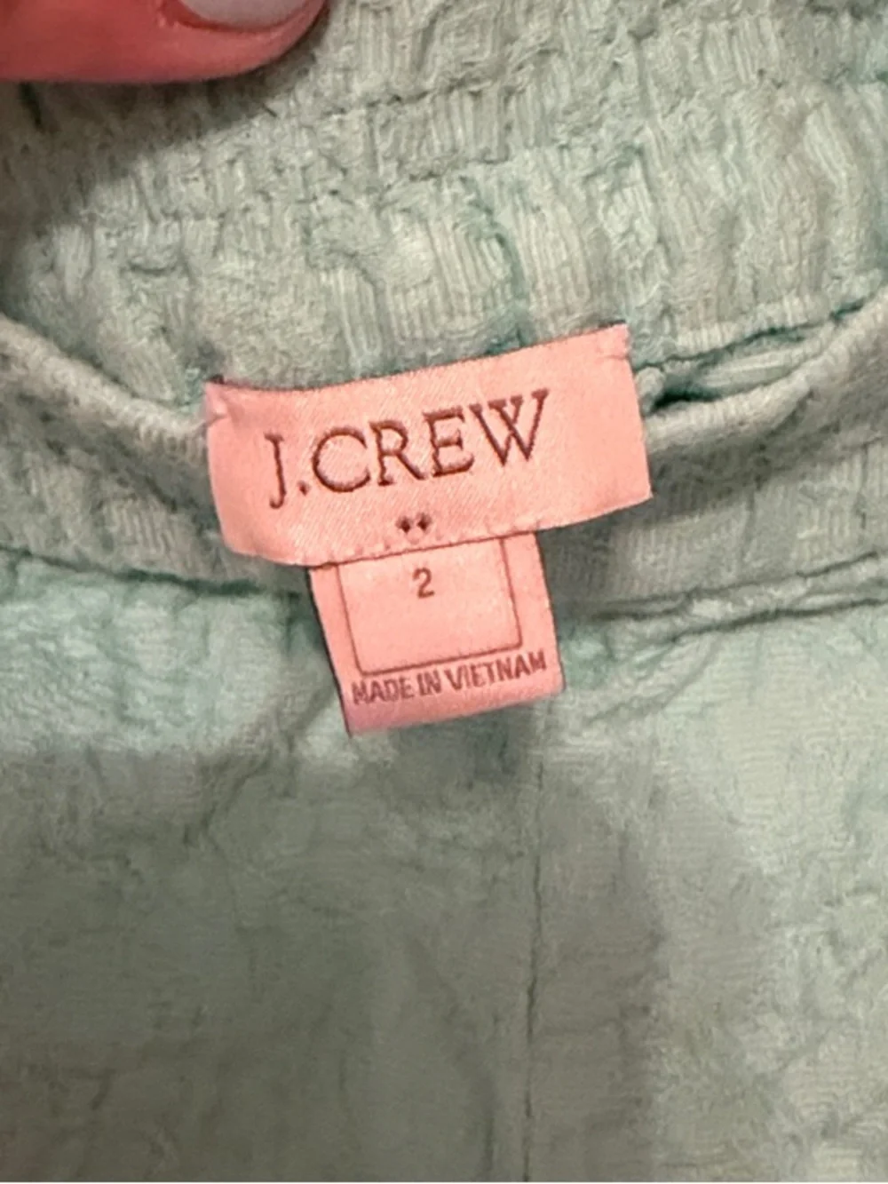 J. Crew Quilted Mint Shorts